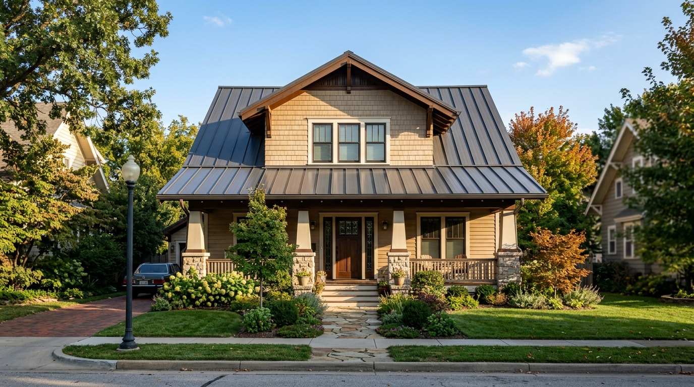 Standing seam metal roof installed on a home in Springfield, MO Standing seam metal roof installed on a home in Springfield, MO
