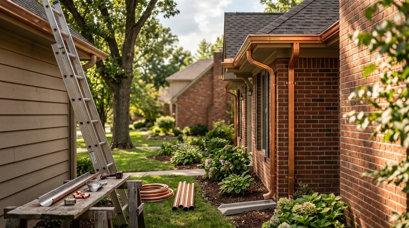 Gutter installation and repair services in Kansas City and Missouri.